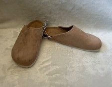 Universal Thread Women s Mules Clogs Shoes Sz 7.5 Bev Tan Brown Stain Scratch