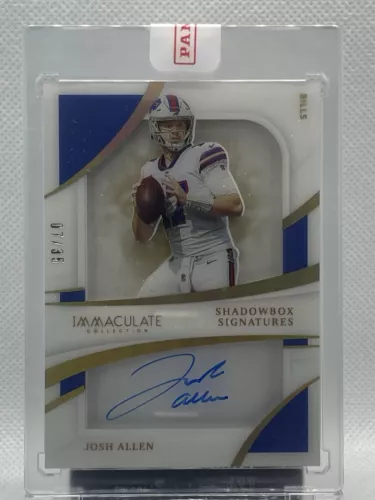 2021 Panini Immaculate JOSH ALLEN Shadowbox Signatures Auto 7/35 on card auto