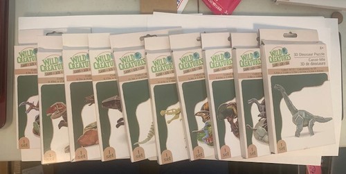 Wild Creatures 3D Dinosaur Puzzles - Cardboard Construction - Pick and Choose