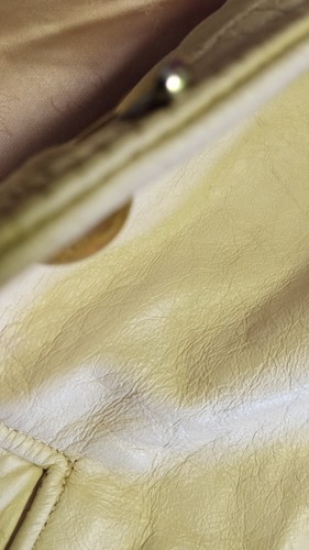 Vintage PAIR White Leather Women’s size 14 Jackets Ivory Pearl White Button Down - Picture 9 of 10