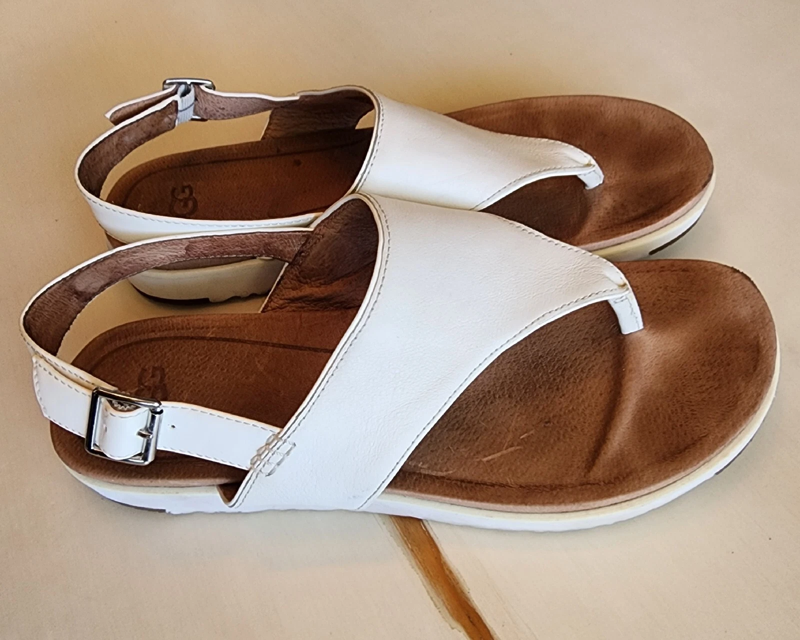 Sandali UGG Australia Alessia scamosciati slingback bianchi taglia 9M ESTIVI