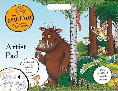 THE GRUFFALO ARTIST PAD ZEICHNUNGSSET LUSTIGE AUFKLEBER KREATIVES PUZZLE KINDER AKTIVITÄT