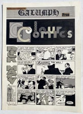 1974 RICK MACY Comic Pencil Pen & Ink Drawing. P.L. HOPPER Cartoon Board Art