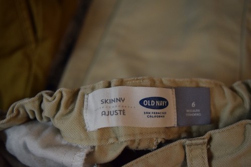 2 pairs, Sz 6, Old Navy boys Khaki pants, adjustable waist - Picture 3 of 5