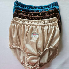 6 Underwear XL Nylon Comfort Woman Man Granny Panties Briefs High Waist 36"-42"