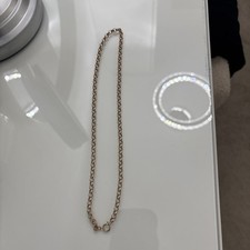 STUNNING VINTAGE UNISEX 9CT GOLD HEAVY 17.5"ROLO/BELCHER LINK CHAIN NECKLACE 4MM