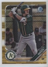 2019 Bowman Chrome Prospects Yellow Refractor 9/75 Austin Beck #BCP-141 8kv