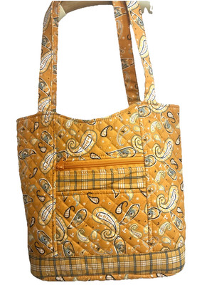 Bacon Ayres Tennessee Vols Paisley Quilted Orange Shoulder Bag Game Day Fan