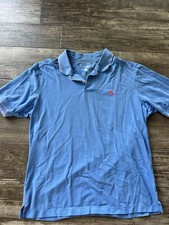 TOMMY BAHAMA ISLAND MODERN FIT COTTON POLY GOLF SHIRT Polo Size Large Blue