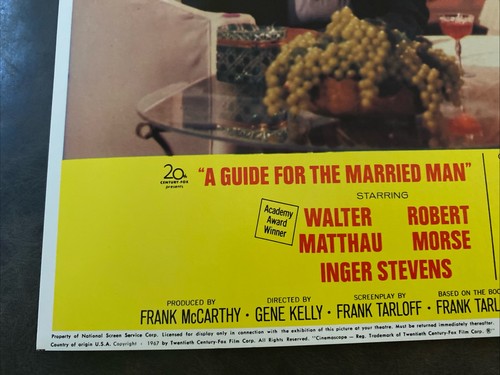 Tarjeta de vestíbulo original A Guide for the Wried Man 1967 con Jack Benny - Imagen 5 de 11