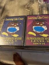 Learning Spanish Like Crazy, Level 1 Discs 1 -8 Level 2 Discs 1-6 Sealed New