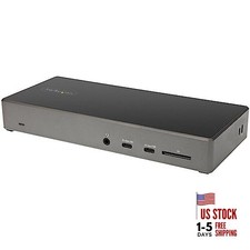 USB C Triple 4K Monitor Docking Station - 100W Power 2 x DP  HDMI 100W PD