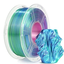 JAYO SILK Tri-Color 3D Printer Filament Blue & Green & Purple 1.75mm 1.1KG Shiny