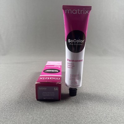 MATRIX SoColor Pre-bonded Permanent Color 3oz Medium Brown Ash 5A