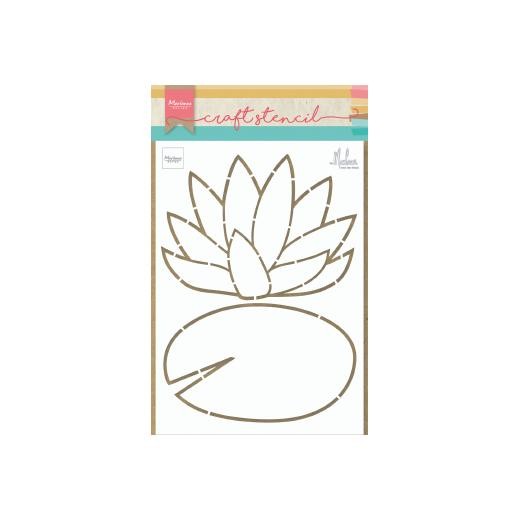 Marianne Design A5 Craft Stencil - Waterlily by Marleen PS8072