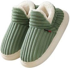Women Men Ankle Bootie Slipper Plush Warm Indoor Outdoor Shoes Comfy Fleece L...