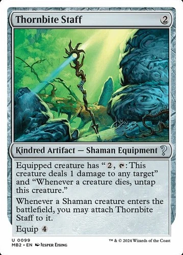 Thornbite Staff - White Border Light Play, English Magic the Gathering MTG The L