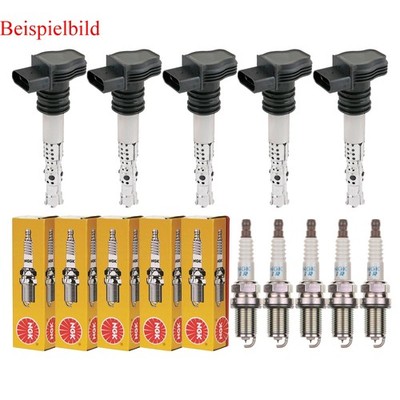 5x TOPRAN Zündspule +5x NGK Zündkerze für Ford Focus II DA_ HCP DP 2.5 ST Volvo