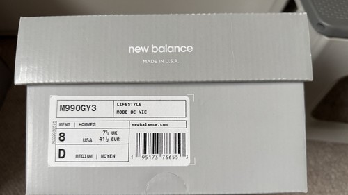 New Balance 990v3 MiUSA M990GY3 Grey Size Uk 7.5/Us 8/Eu 41.5 - Picture 10 of 10
