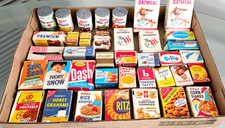 Vintage 1960s-70s play food pretend lot Kellogg's Nabisco Lipton Libbys TLC