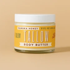 Manuka Honey + Rosehip Tallow Body Butter – Deeply Nourishing & Repairing