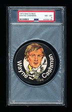 1973 MACS MILK HOCKEY WAYNE CASHMAN PSA 8 NM-MINT BRUINS POP 2