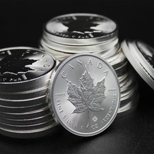 New 1 oz Canadian Maple Leaf 2025 Silver Coin 9999 Fineness Bullion Uncirculated 24.14 per troy oz