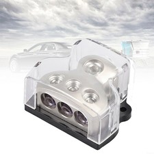 3Way Power Ground Amp Distribution Block 1 0 Gauge Input 3 4 Gauge Output