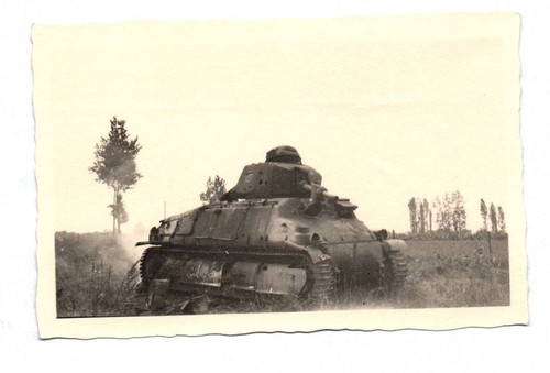 Photo Shot Down French Tank WW2 WW2