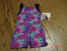 Girls Moret Biketard Unitard Leotard Bodysuit Glitter Size XS 4/5