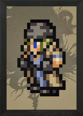 FF XIII Snow Pixel Sprite Gerahmtes Wandbild Poster Leinwanddruck Bild