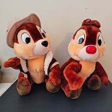 Vintage Disney Chip Dale Plush Lot Disneyland WDW Korea MFR-103 9-10in