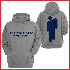 Grey Billie Eilish  HIT ME HARD AND SOFT  Hoodie Reprint Gildan