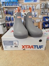 XtraTuf Men's WHEELHOUSE Gray Size 13 6" Ankle Deck Boot XMW-101 NEW