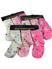 3 3 Pack Girls Unicorn Glow In The Dark Socks Colorful Crazy Funky Fun Socks