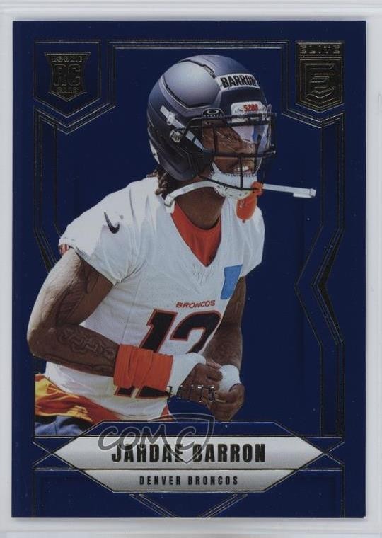 2025 Panini Donruss Elite Rookies Blue /75 Jahdae Barron #168 16wc
