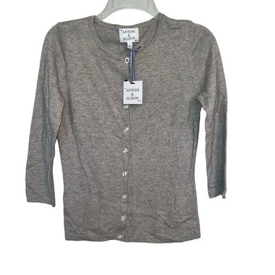 Antoni & Alison Cashmere Wool Blend Cardigan Sweater Ladies Small 6 NWT