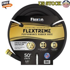 5/8 Inch 50 Ft Heavy Duty Rubber Garden Hose Flexible Durable UV Resistant New