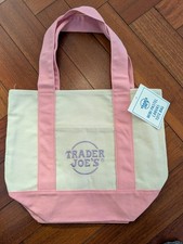 MINI Trader Joe's Pastel Canvas Reusable Tote Bag Pink - Brand New With Tag