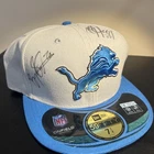 Autographed Detroit Lions Hat Calvin Johnson And Barry Sanders