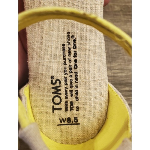 Toms Correa Ankle Strap Sandals Women's Size 8.5 Tan Yellow - Picture 10 of 11