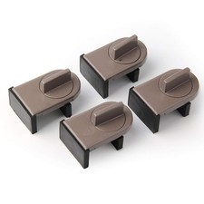 4 Pack Adjustable Sliding Window Locks Wedge Stop for Home Gray