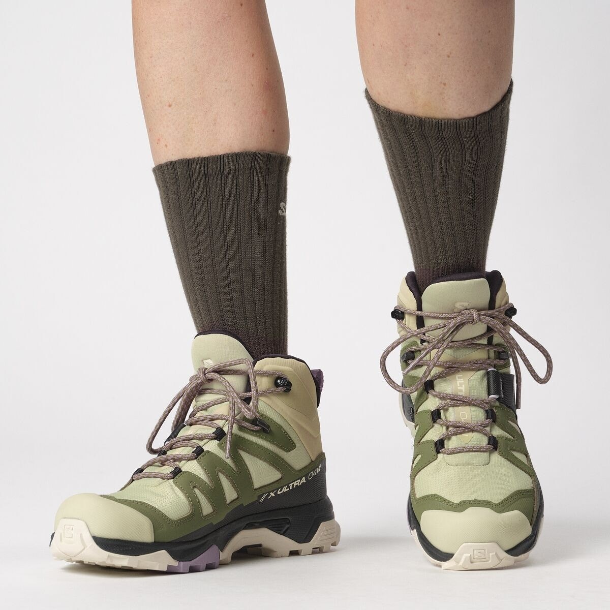 Stivali da trekking Salomon donna 7 erba medica verde lichene profondo X Ultra 4 Mid GTX BR5 19