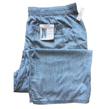 Nine West Lightweight Denim Wide Leg Pants Light Wash Plus 3X SLNWB3326-LTW NEW
