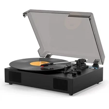 Vinyl Records Player, Vintage Record Player with Bluetooth Playback, 3-Speed ...