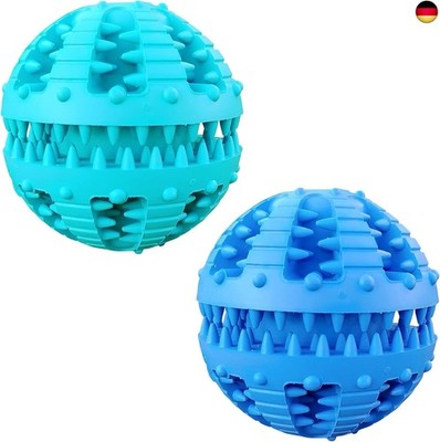 MMSGA Pack of 2 Dog Balls with Dental Care, Cat Dog IQ Toy Ball, Tooth Ball