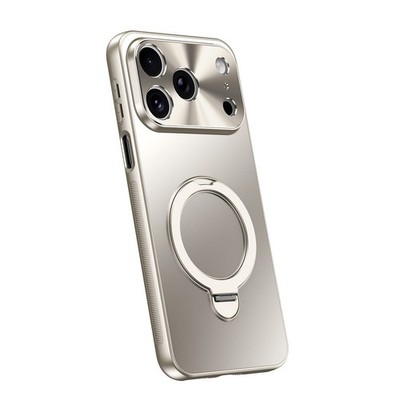 For iPhone 17 Pro Max 16 15 14 Magnetic Shockproof Stand Case w/ Alloy Lens Film
