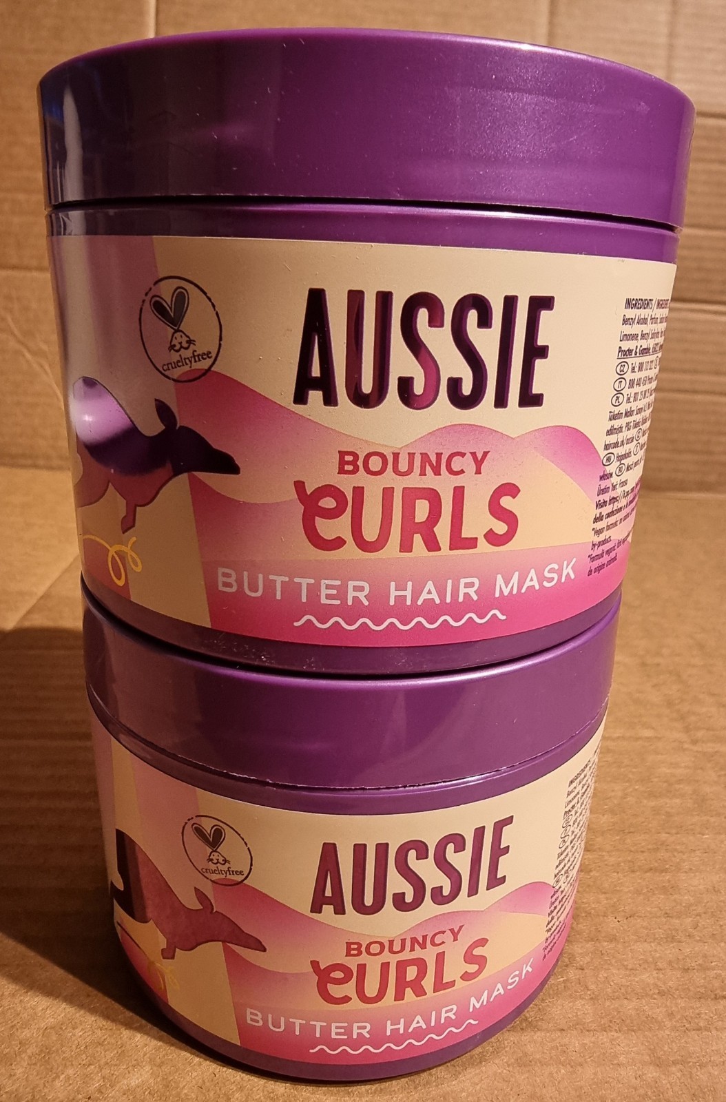 Aussie Bouncy Curls Butter Hair Mask 2 Pack x500ml Detangle Nourish Deeply Moist