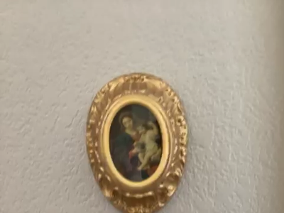 Vintage REUGE Wall Hanging Swiss Pull String Music Box Ave Maria