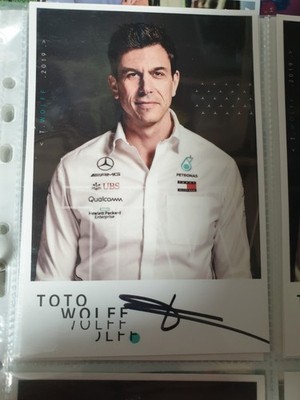 Toto Wolff Karte 10x15 Orginal Signiert 09